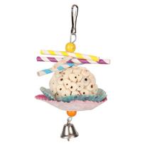 Tortas Paukštis Ieškantis Maisto Žaislas Valgomas Minkštas Nuobodulio Malšinimo Papūgos Plėšymo Kramtymo Žaislas Kakadui Būgeliui beige