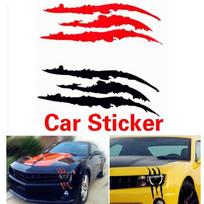 40cm*12cm Car Reflective Monster Sticker Black/White/Red Scratch Stripe Claw Marks Car Auto Vinyl Ca juoda
