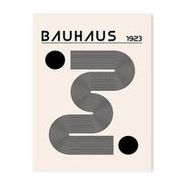 Black and White Bauhaus Wall Art Poster Mid-Century Present Canvas Painting Simple Personalized Bedroom Decorative Wall Art 21cm×30cm NoFrame