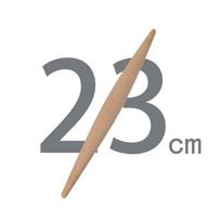 Bukmedžio kočėlas koldūnų ir makaronų tešlai – Nedažytas namų ūkio kepimo įrankis Pointed Rolling Pin (23cm) pilkšvai balta
