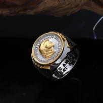 Geometriniai cinko lydinio žiedai, madingi vyriški žiedai, galvanizuoti, europietiško amerikietiško stiliaus, hiphopo aksesuarai 7
