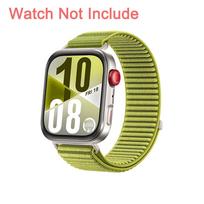 Nailono kilpos dirželis Huawei Watch Fit 4 Pro Oficialus pakeičiamas apyrankės dirželis Huawei Fit 3 4/Fit 4 Pro Vyrams Moterims Nailono dirželis For Huawei Fit 3 4 žalia