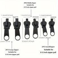 6pcs Instant Zipper Repair Kit With Universal Design & Multiple Sizes, Replacement Zipper juoda