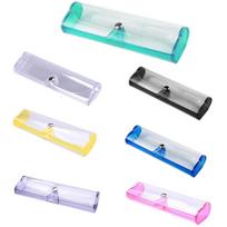 1 vnt. Kawaii PVC akinių dėklas Mielas mergaitės skaidrus akinių dėklas Nešiojami akinių dėklai balta