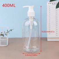 200-500 ml Nešiojami Tušti Dozatoriai su Pompa Cilindro Formos Šampūnui, Losjonui, Patvarūs Daugkartinio Pildymo Indeliai Skystam Muilui 400ml