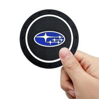 1/2 vnt. silikoninis automobilio padėkliukas vandens puodeliui, neslystantis padėklas Subaru XV BRZ WRX STI Forester Ascent Impreza Legacy Outback Levorg 1pcs juoda