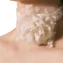 Cloth Choker Rose Flower Necklace Artificial Rose Flower Lace Choker Cloth Material Cloth Accessories for Women Girls 1