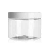 250/300/400ml Tuščias skaidrus plastikinis kosmetikos makiažo indelis, veido kremo mėginukų talpyklė, želė dėžutė, su plačiu kakleliu, maisto konteineris, tuščias buteliukas 250ml balta