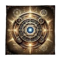 Artistic Tarots Mat Fleece Surfaces Protects Card 50x50cm/60x60cm/75x75cm 3 Size Portable Design with Esoterics Artwork 50x50cm