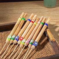 Mini muzikinė ritmo fleita bambukinė paukščio švilpynė fleita garsas Alaudės paukščio muzikos instrumentas vaikams šventinė dovana White