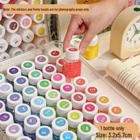 54-Color Bead Storage Box Set: Transparent, Large-Capacity Sorting Bottles for Pinyou Beans