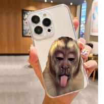 Beždžionės Anti-Fall Skaidrus iPhone dėklas: Suderinama su iPhone 14/15/16/17 serijos Pro Max Huawei Enjoy 10 Plus skaidri