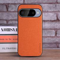 Textile Case for Google Pixel 10 9 pro XL Leather Master Hard Textile Fashion Cover for google Pixel 10 Case Coqua for Pixel 10 Pro XL oranžinė