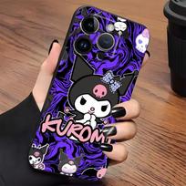 Cute Sanrio Kuromi Case for iPhone XR 17Air 7 8 13 12 11 17 Pro Max 15 16 14 Plus XS Max Black Soft Phone Cover iPhone 14
