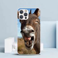 Juokingas asiliukas minkštas dėklas iPhone 16 17 Air 15 14 Pro Max 16E telefonui 13 Mini 12 11 7 SE 8 spausdintas raštas tinka dėklams 16 17 Air iPhone 13 Pro gray