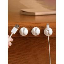 5pcs Self-Adhesive Cable Clips, Fashionable Plastic Wire Organizer - Home, Office, Bedside, Car Charging Accessories, Easy Installation Wall Multicolor