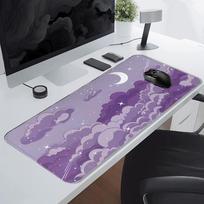 Mouse Pad Computer Laptop Pad Game Console Pad Desk accessories Keyboard Mouse Pad office Pad Anti slip Cartoon Moon Pattern 240x200x2mm