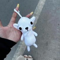 Humorous Chihuahua Plush Toy Keychain Pendant Puppy Pet Stuffed Chihuahua Doll Weird Adorable Realistic Plush Chihuahua Friend Present balta
