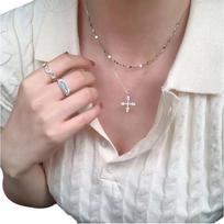Two Layer Necklace and Adjustable Leather Chokers Set for Unique Streetwear Looks