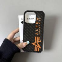 Striukė Alpha Industries Dėklas telefonui IPhone 17 16 15 14 Plus 13 12 11 Pro Max Pro Bangos formos gofruotas dangtelis iPhone 15 pro