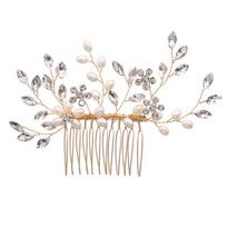 Pearl Rhinestone Bridal Hair Comb - Wedding Headdress & Styling Accessory