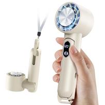 Handheld Cooling Fan with Cooling Plate Instant Mobile Portable Handheld Powerful Quiet 5000mAh High Compact Cooling LED Fast Strap Easy to Heatstroke