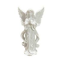 Praying Angel Figurine, 3D Printed Angel Wings Statue, Small Guardian Angel Sculpture for Desktop Home Office Car Decor balta