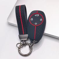 Key Fob Cover for Leapmotor T03 S01 C11 C01 with Keychain Anti-Scratch Shockproof Protective Shell Holder with Honeycomb Texture Shockproof Structure juoda