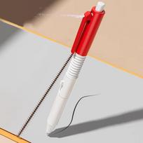 Press to Spray Prank Water Spray Pen Writable Pen Spoof Trick Toy Water Spray Pen  School Supplies raudona