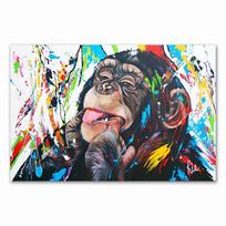 Grafiti Mielas Beždžionėlės Drobės Tapyba Spalvingas Spausdintas Plakatas ir Spaudiniai Tapyba Sienų Paveikslai Svetainei Namų Dekoracijos 21X30CMNo Framed
