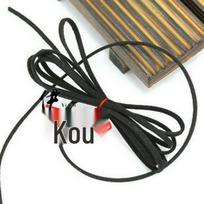 Black Faux Suede Necklace Cord 2.5*1.5mm - Korean Velour Thread & Square Leather Rope Per Meter