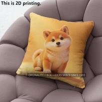 Cute Shiba Inu Dog Print Throw Pillow Covers Pattern Cushion Cover Suitable For Sofa Bedroom Car Pillow Cover 40x40cm