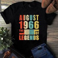August 1966 The Birth Of Legends Vintage Unisex Men's and Women's T-shirts L