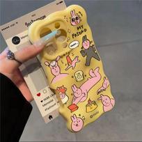 Funny Pink Rabbit Applicable Apple iPhone17 Mobile Phone Case 15/16Pro Cloud Wave 13 Stereo 12 Women 14 IPhone17ProMax