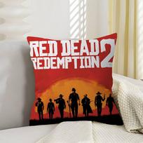 Game Tv-Red-Dead-Redemption Pillow Gift Home Office Decoration Bedroom Sofa Car Cushion Cover Case 45X45 Peach skin 18*18(CM)-1Pcs