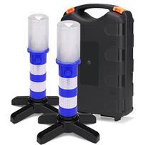 High Visibility Emergency Roadside Flares Telescopic Baton Safety Strobe Light  Roadside Assistance mėlyna