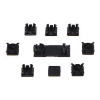 Guminių pėdų plastikinio mygtuko varžto dangtelio dangtelio rinkinio pakeitimas, skirtas Sony Playstation PS3 Slim 2000 3000 1