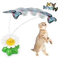 Kačių žaislai, besisukantys spalvingi drugeliai, juokingi naminių gyvūnėlių kėdutės brėžiantys žaislai katėms kačiukas JM08