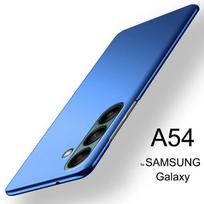 Itin plonas telefono dėklas, skirtas Samsung S25 S24 FE S23 Ultra S22 Plus A56 A36 A55 A16 A26 A15 A25 A35 A54 A34 A17 A37 A57 5G S26, kietas PC matinis dangtelis Samsung A53 5G tamsiai mėlyna spalva