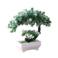 Simuliacinis bonsai medžio dirbtinio augalo rašomasis stalas, papuoštas namų dekoravimui rožinė raudona spalva