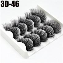 5 skirtingų stilių 3D rankų darbo Mink Lashes dirbtinės blakstienos ir patogios stereoskopinės daugiasluoksnės 3D-46 gray