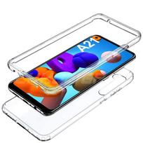 Dėklas Samsung A21S 360 Pilnas Dvigubas Silikoninis Telefono Dėklas Samsung Galaxy A21S A 21 S 21S Skaidrus Kūnas Priekinis Galinis Dangtelis Coque Samsung Galaxy A21S balta