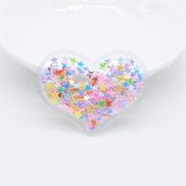 32 vnt. 38*30 mm „Bling Heart“ skaidraus plastiko užpildo blizgučių aplikacijos, skirtos „pasidaryk pats“ galvos apdangalams, plaukų segtukai, lankelių priedai, pleistrai įvairiaspalvis