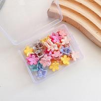 20 vnt. Dėžutė Mini mielas saldainis Spalva Maži Plaukų segtukai Gėlė Plastikiniai Plaukų Smeigtukai Mergaičių kuodukas Madingi Plaukų Priedai Galvos apdangalai