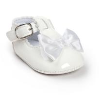 MYGGPP blizgantys veidrodiniai batai kūdikiams mergaitėms Baby Princess Batai kūdikiams 11cm balta