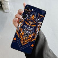 Japan Samurai Oni Mask Art telefono apvalkalas, skirtas Samsung Galaxy S23 S22 S21 S20 Fe Ultra S10 S9 S8 Plus Note 20ultra 10plus Samsung Note 10 Plus blue