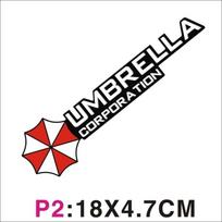 1/2/4 x Reflective Resident Evil Umbrella Corporation logotipo automobilių motociklų lipdukų lipdukai Pack of 1