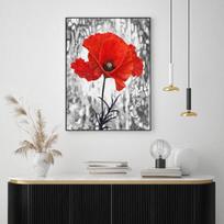 Modernus Abstraktus Menas Raudonas Aguonas Aliejinis Paveikslas Spausdinys ant Drobės Gėlės Drobės Plakatai ir Spaudiniai Svetainės Miegamojo Dekoras Quadro 21cm×30cm NoFrame