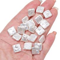 Baroko stiliaus ABS perlinės širdelės ir drugelio pakabukai DIY papuošalams, 2 vnt./maišelyje 11mm 2pcs balta