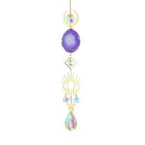 14 Styles Suncatcher Crystal Sun and Moon Crystals Prism Rainbow Sun Catcher Garden Decoration Hanging Window Patio Ornament beige